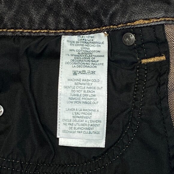 True Religion Becca Big T Bootcut Jeans Black 29 Low Rise Raw Hem Distress Faded - Picture 12 of 13